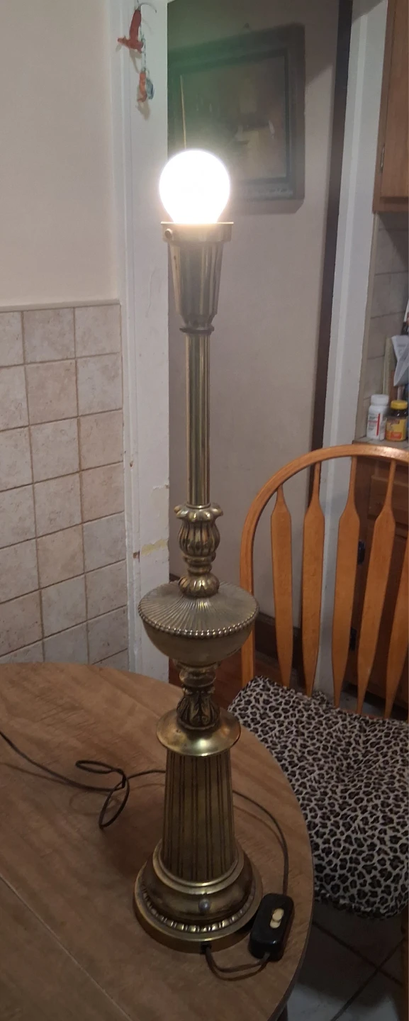 Vintage Brass Table Lamp - photo 2