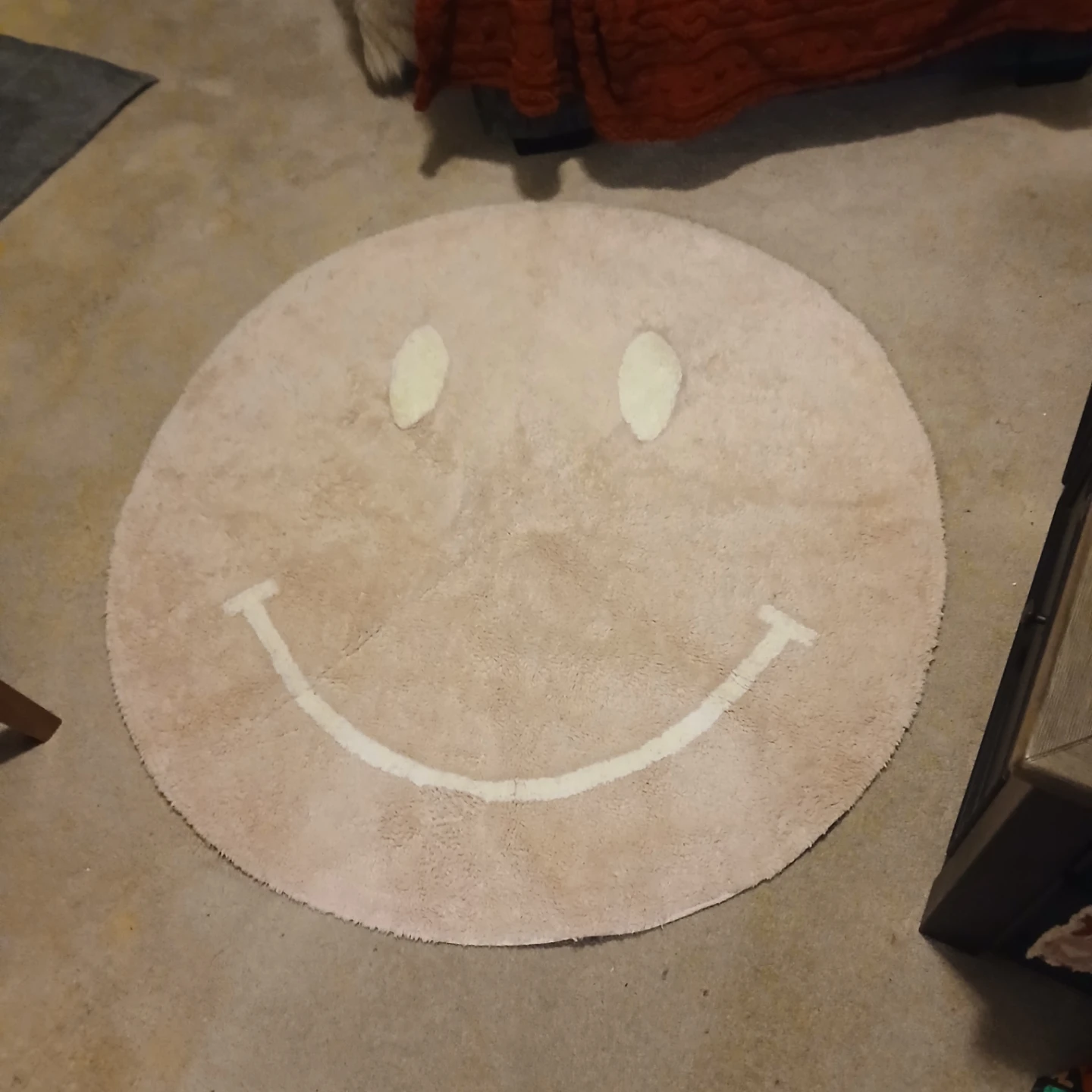 Round Smiley Face Rug