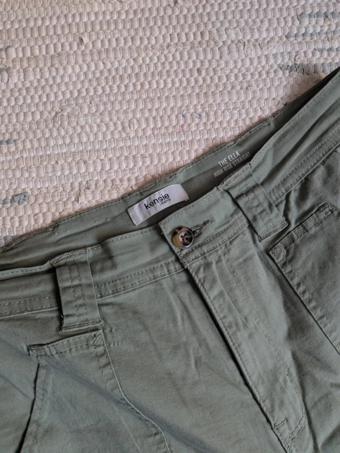 Kensie Jeans The Ella High Rise Straight Cargo Pants - photo 2