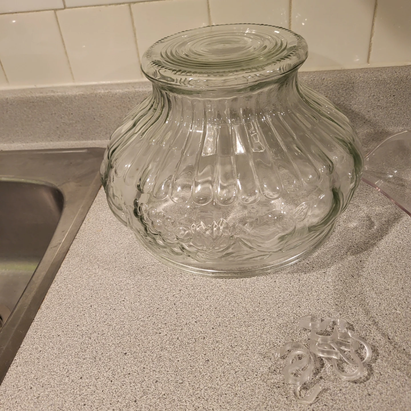 Vintage Glass Punch Bowl Set - photo 5