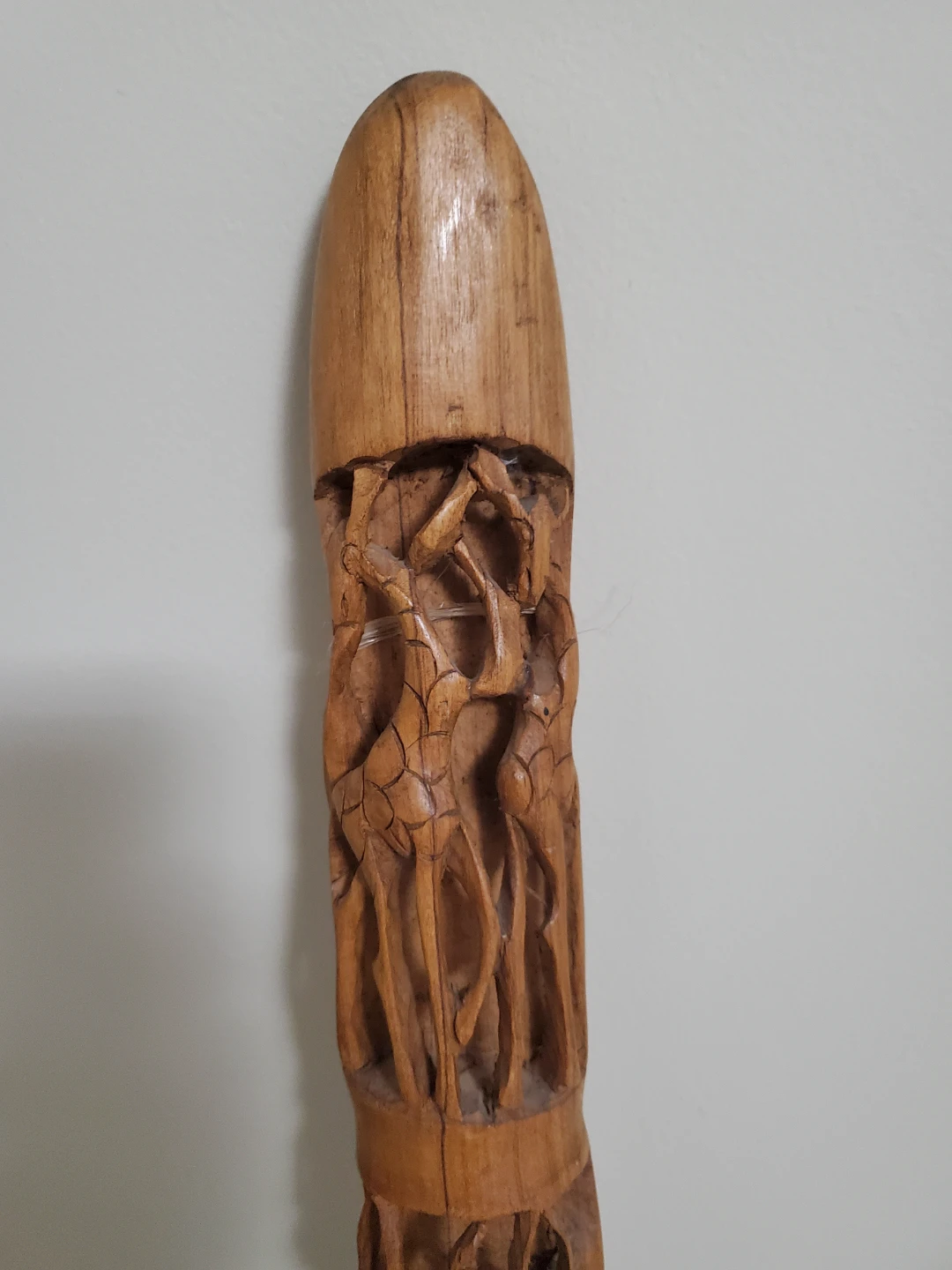 Wooden Giraffe Carved Sculpture - photo 2