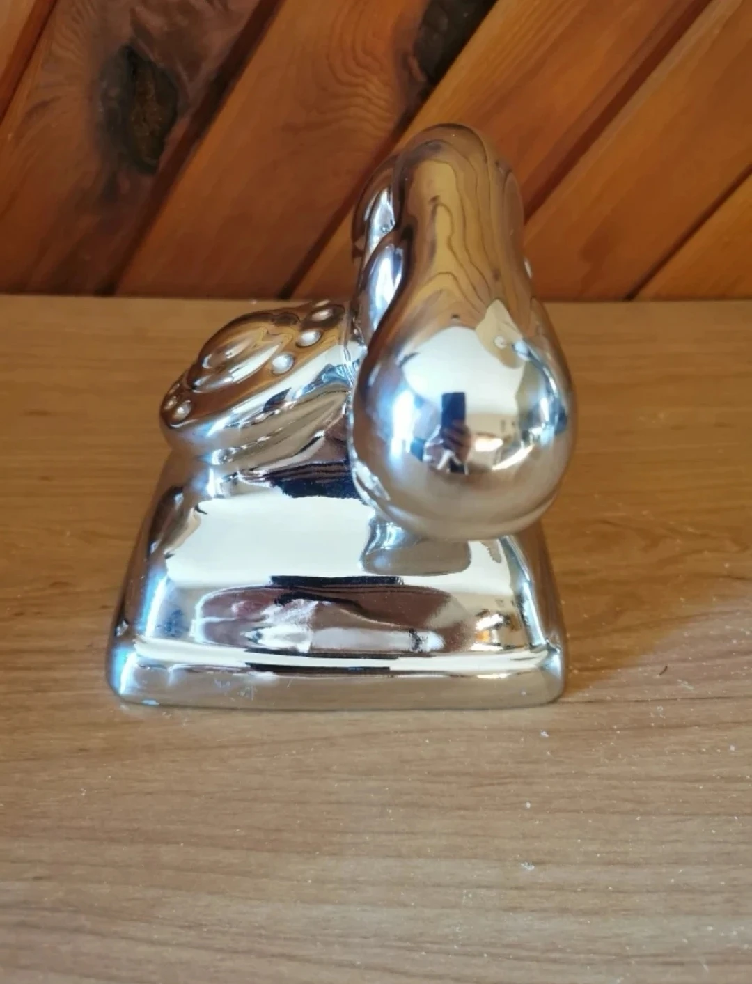 Silver Rotary Phone Decor Sculpture | Retro Inspired Accent - photo 4