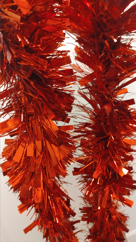 Red Tinsel Garland