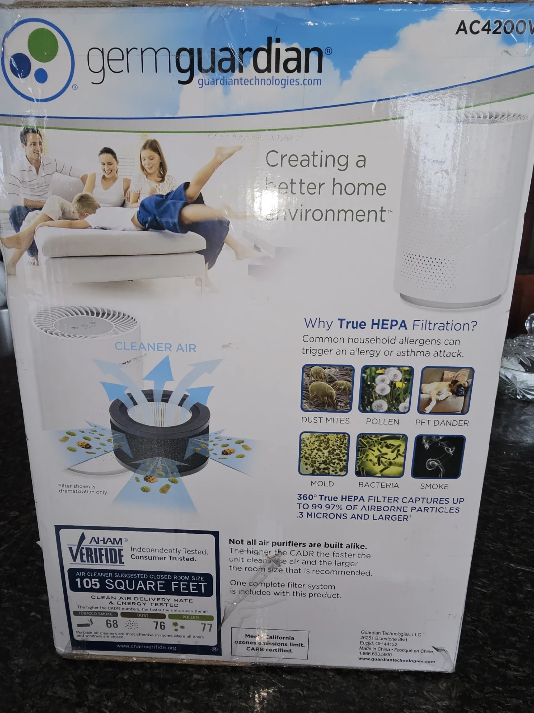 GermGuardian AC4200W Air Purifier - Like New! - photo 2