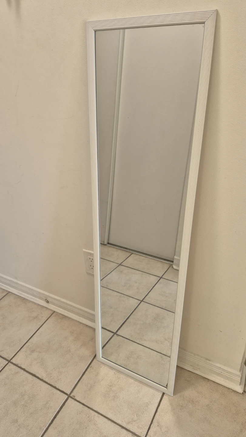 White Framed Full Length Mirror