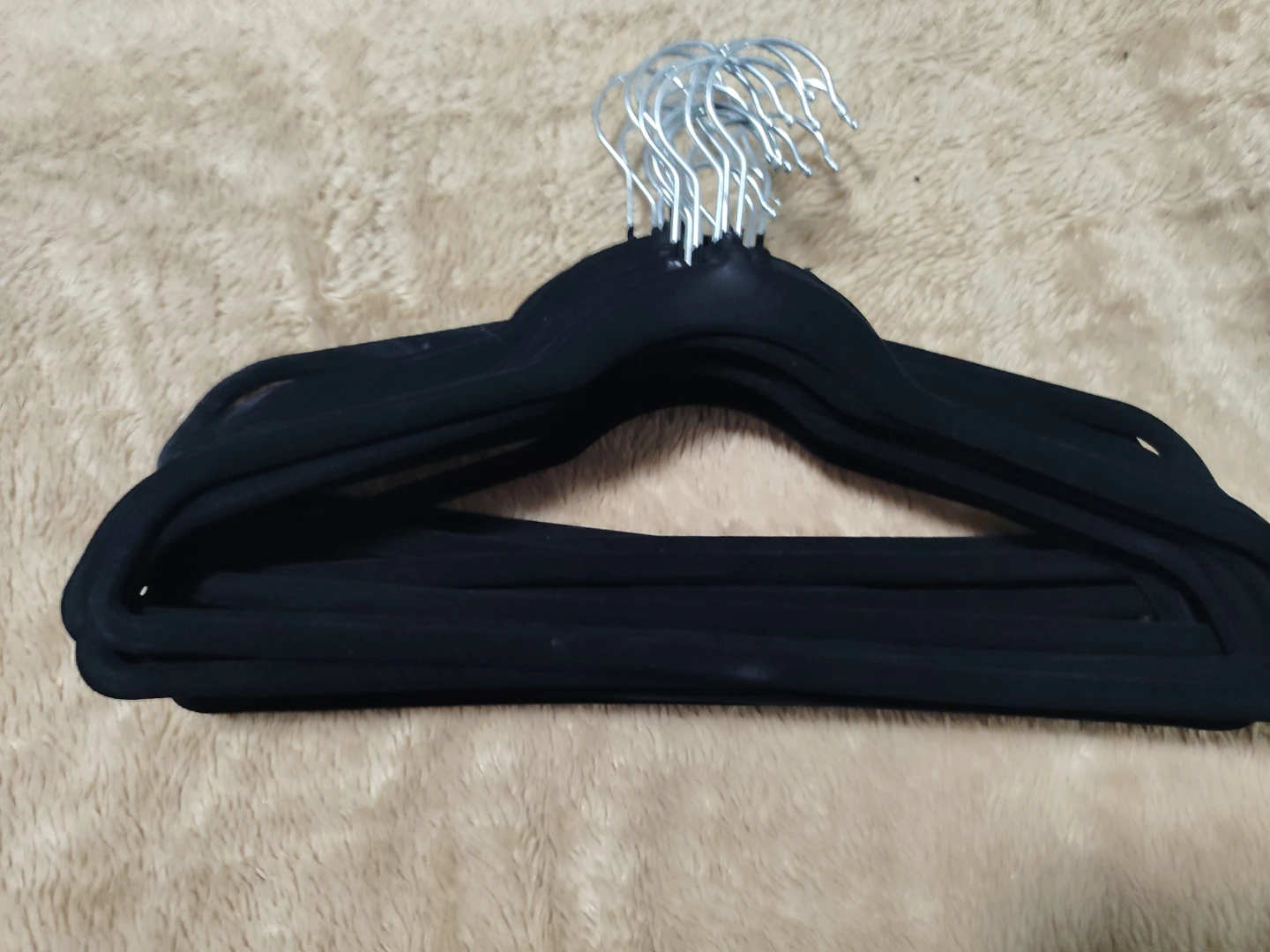 Black Velvet Clothes Hangers - 20nos