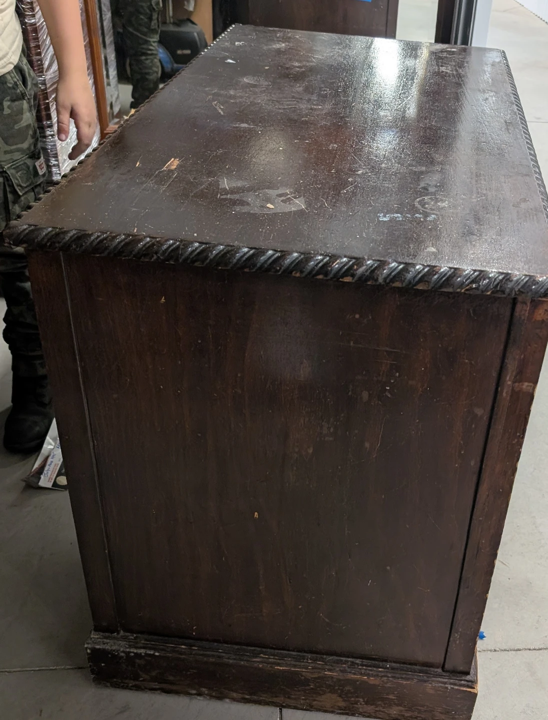 Vintage Dark Wood Desk - photo 3
