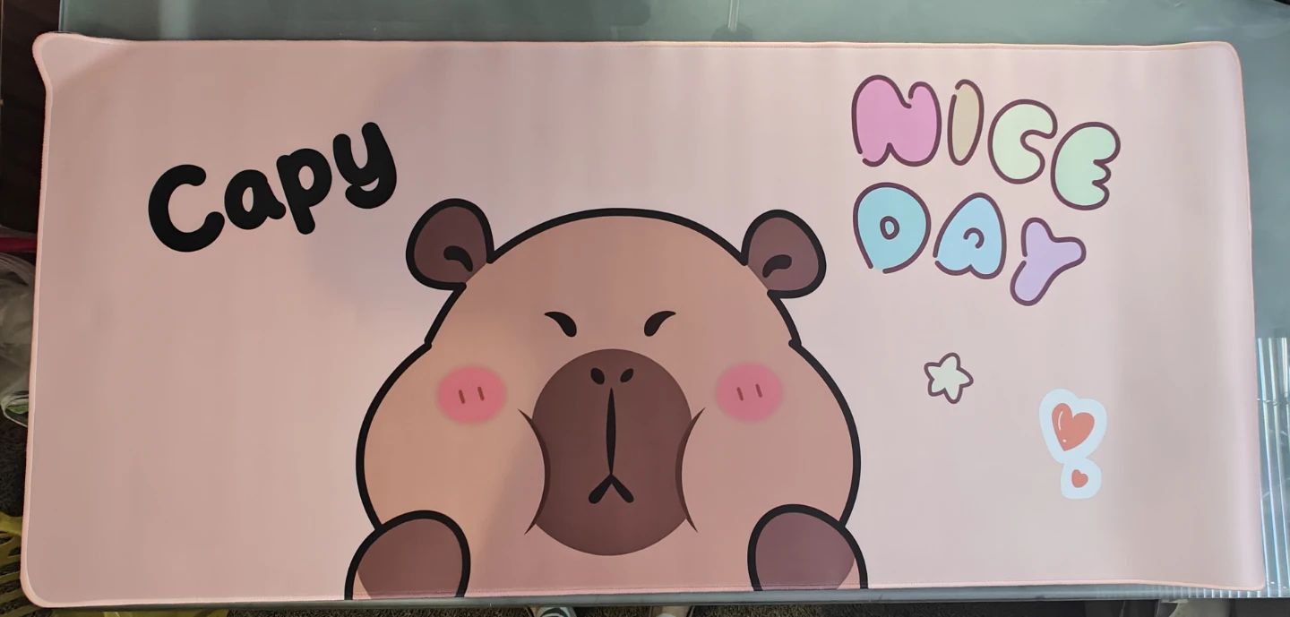 Capy 'Nice Day' Mousepad with Wrist Rest 🧡💖 - photo 3
