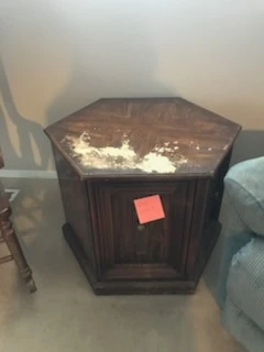 Wooden Octagonal End Table