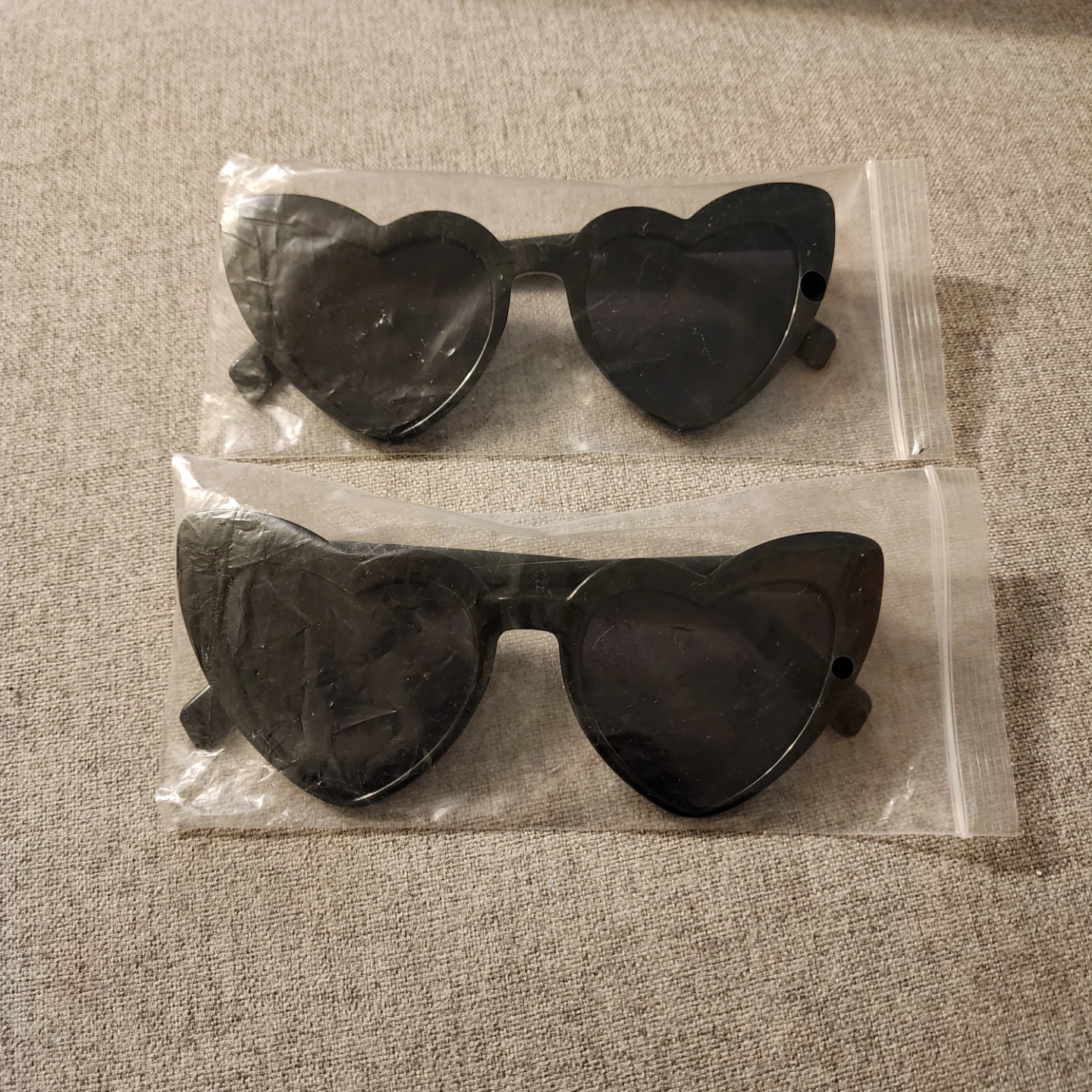 2 Pairs of Black Heart Sunglasses