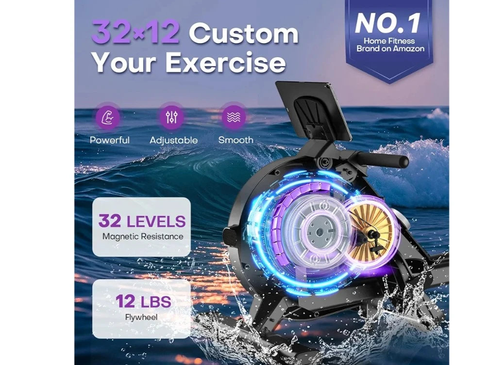 EvoSpark Rowing Machine with 32 Levels Magnetic Resistance - photo 2