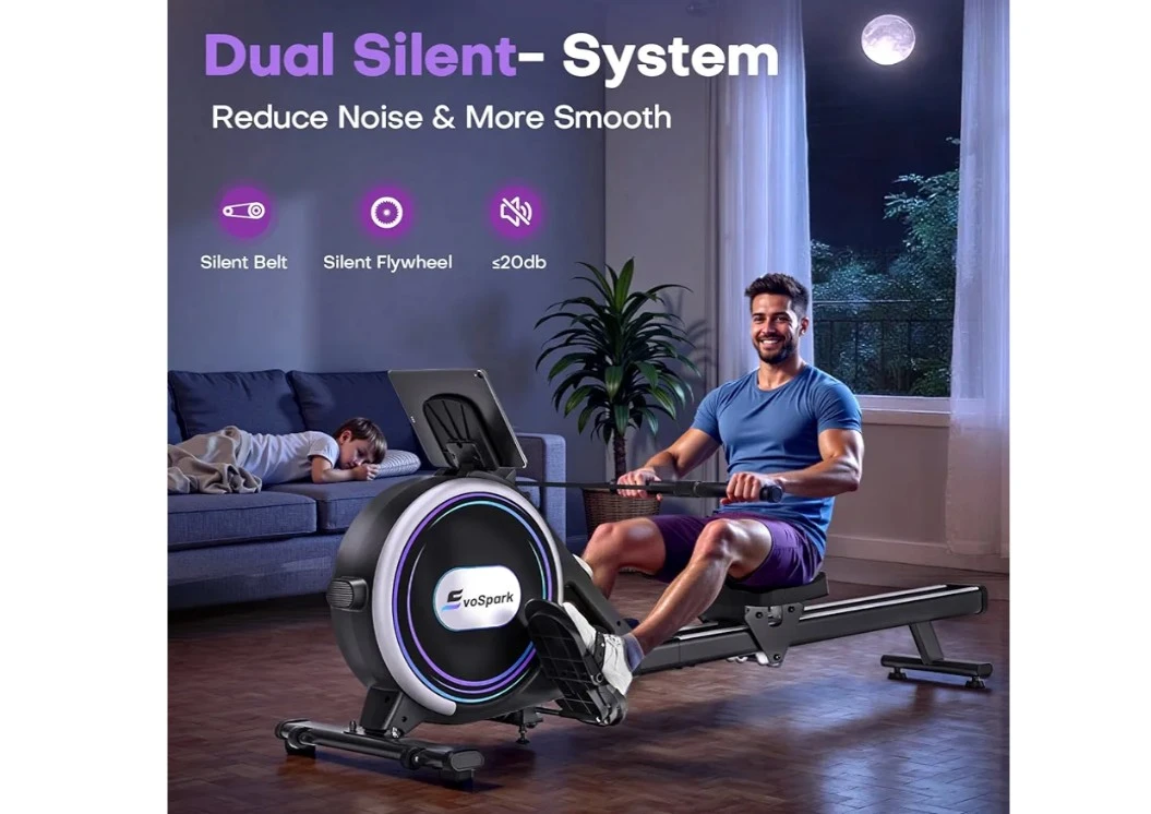 EvoSpark Rowing Machine with 32 Levels Magnetic Resistance - photo 5