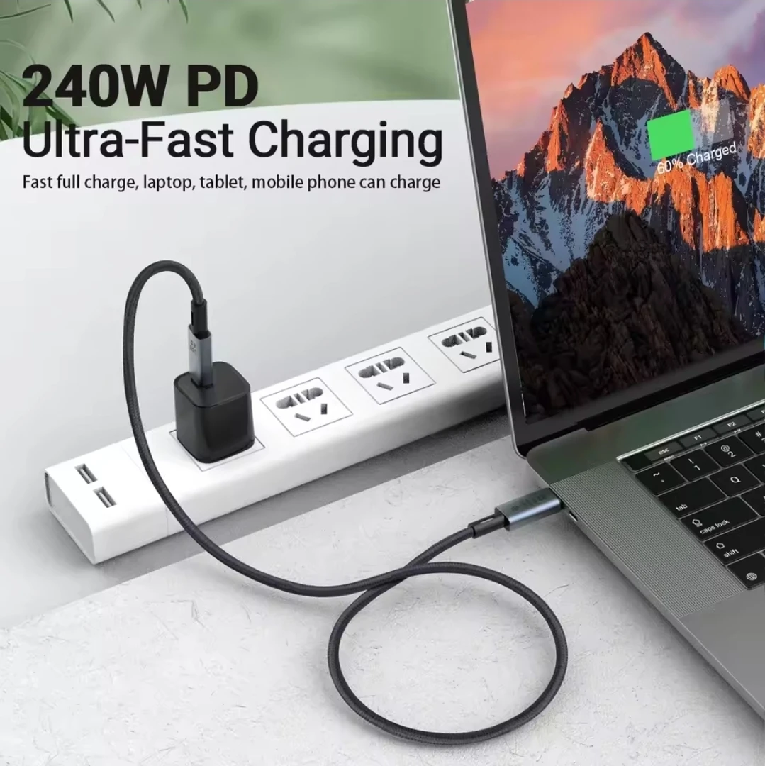 Thunderbolt 4 USB 4 Cable Fast Charging Data 240W 8K@60Hz 40Gbps - photo 4
