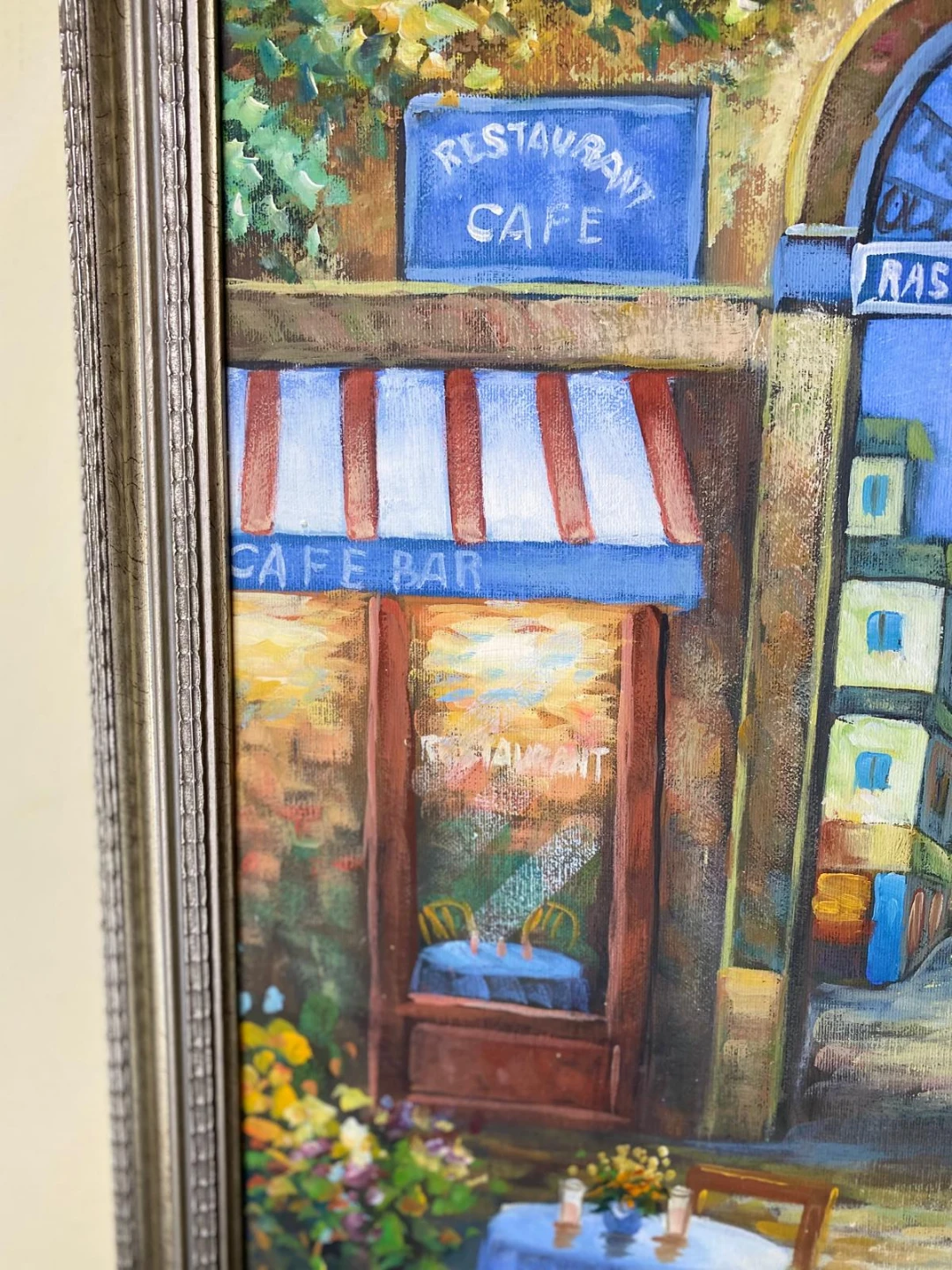 W. James Framed Restaurant Scene Painting - photo 3