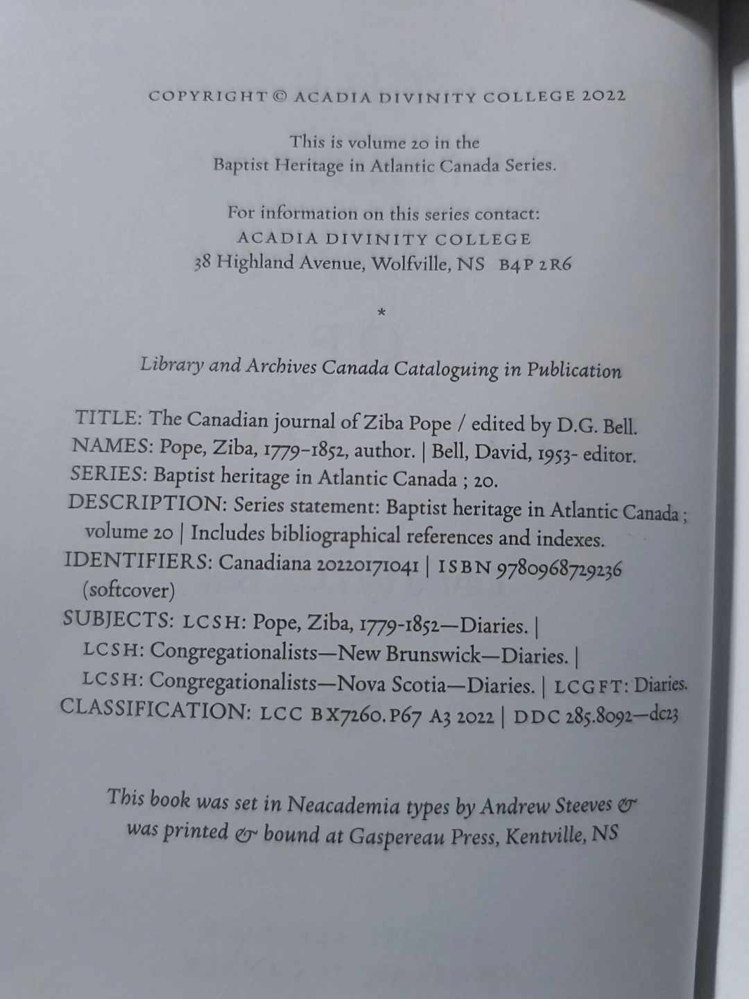 The Canadian Journal of Ziba Pope (softcover 2022) - photo 4