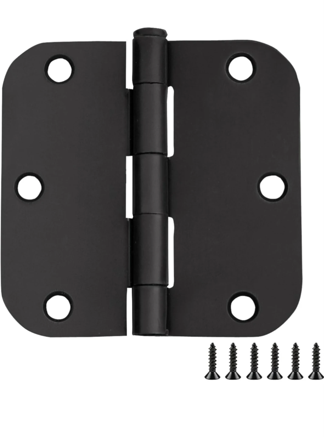 New Matte Black Door Hinges with Screws - photo 2