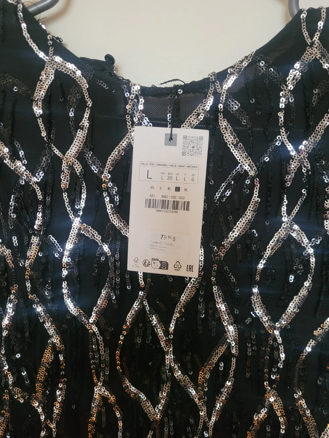 Black Sequin Dress - Size L - photo 2