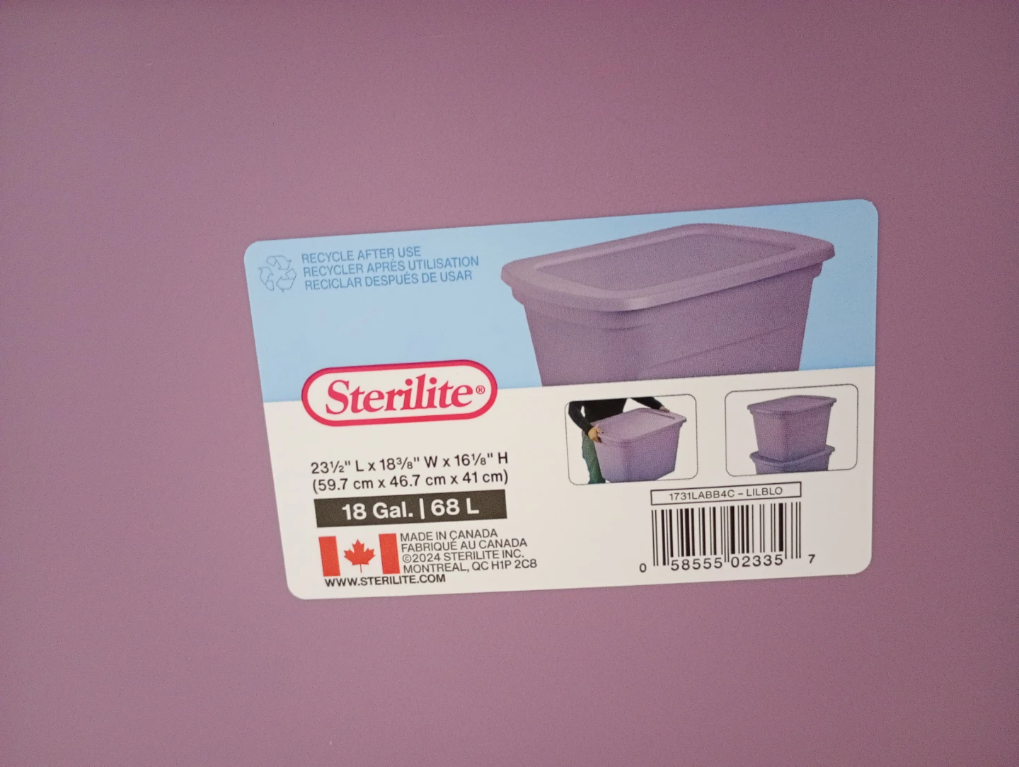 68 Litre Totes