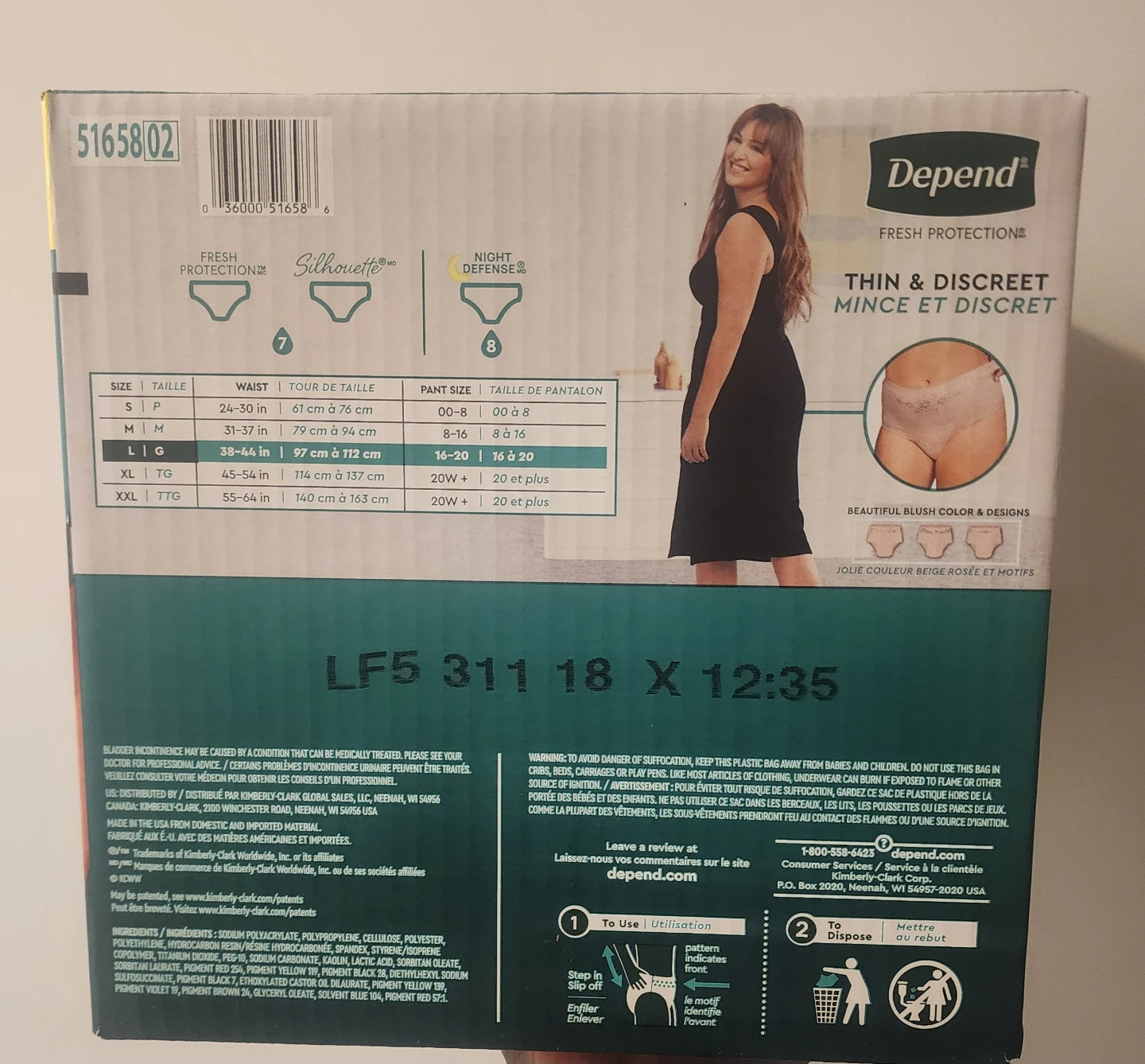 Depend Fresh Protection L/G Underwear (16-20) - photo 3
