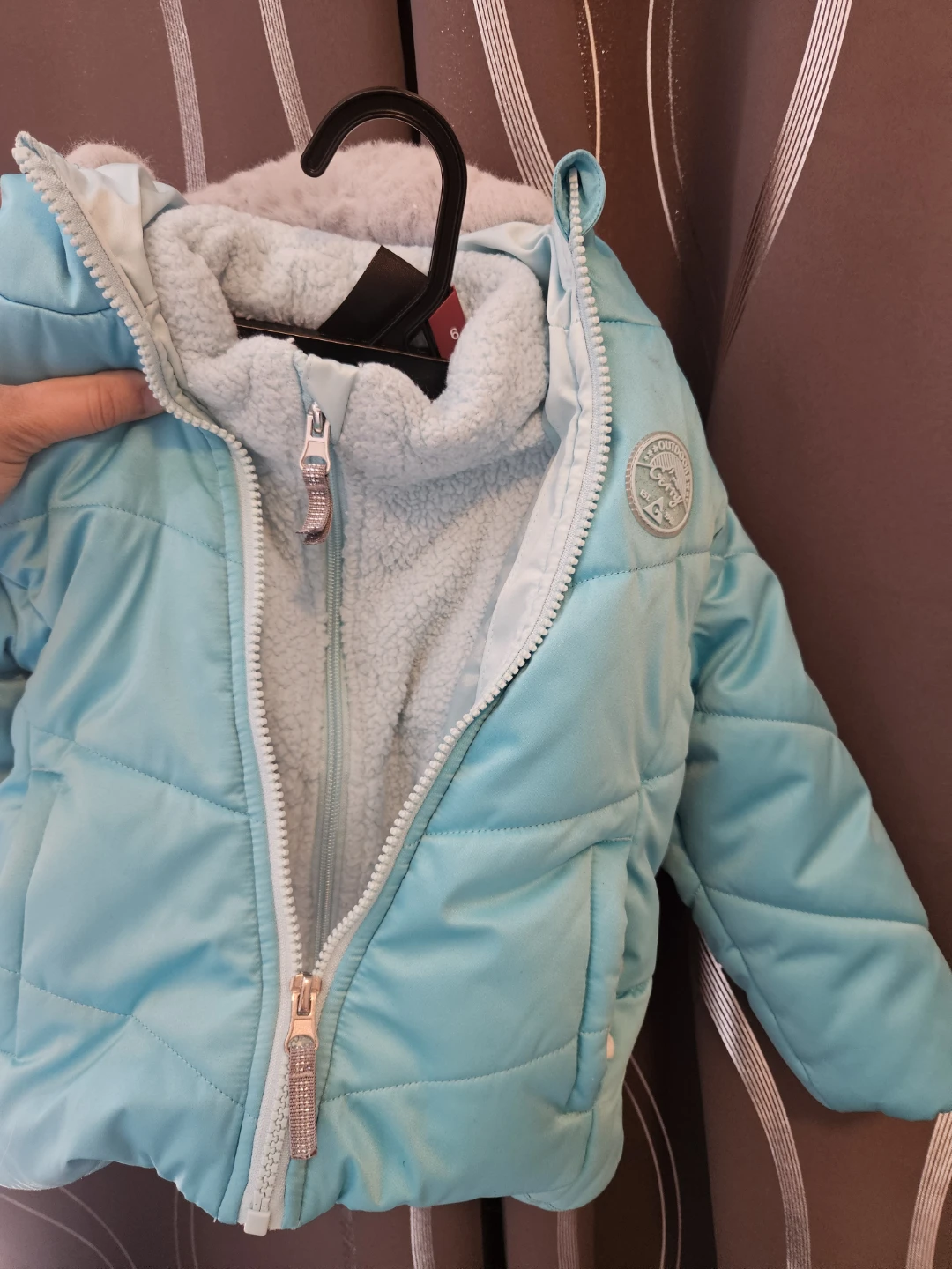 Baby Blue Fleece Jacket with inner jacket and pant