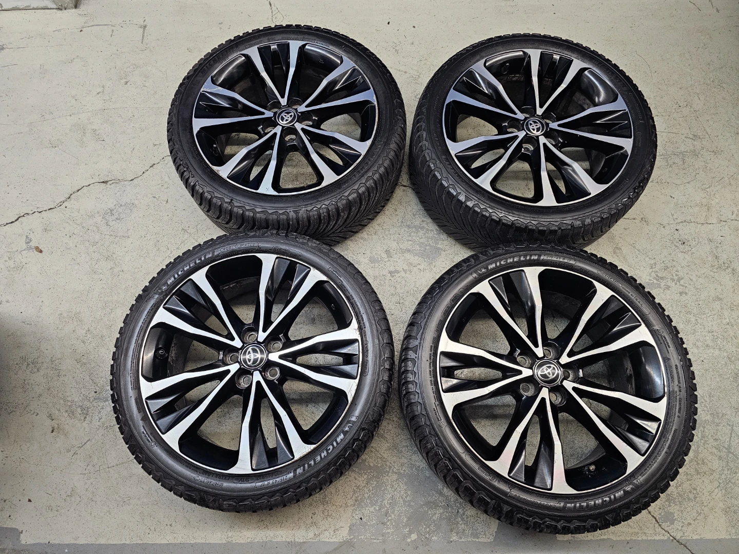TOYOTA COROLLA O.E.M RIMS AND ALL WEATHER TIRES 215/45 R17