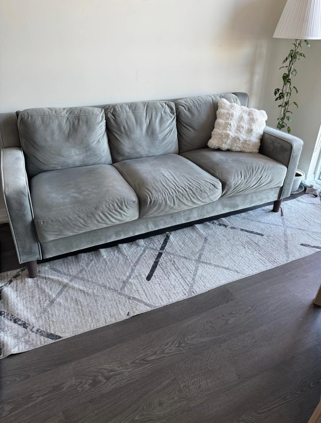Grey 3-Seater Sofa - Wayfair - photo 3