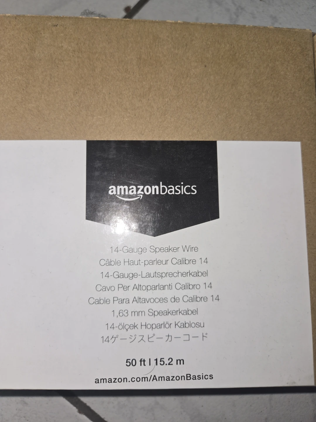 AmazonBasics 14-Gauge Speaker Wire, 50 ft originallly.