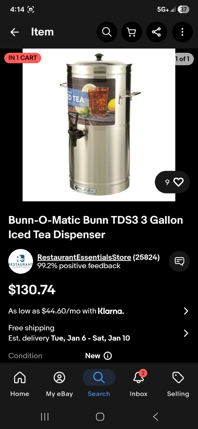 Bunn-O-Matic TDS3 3 Gallon Iced Tea Dispenser