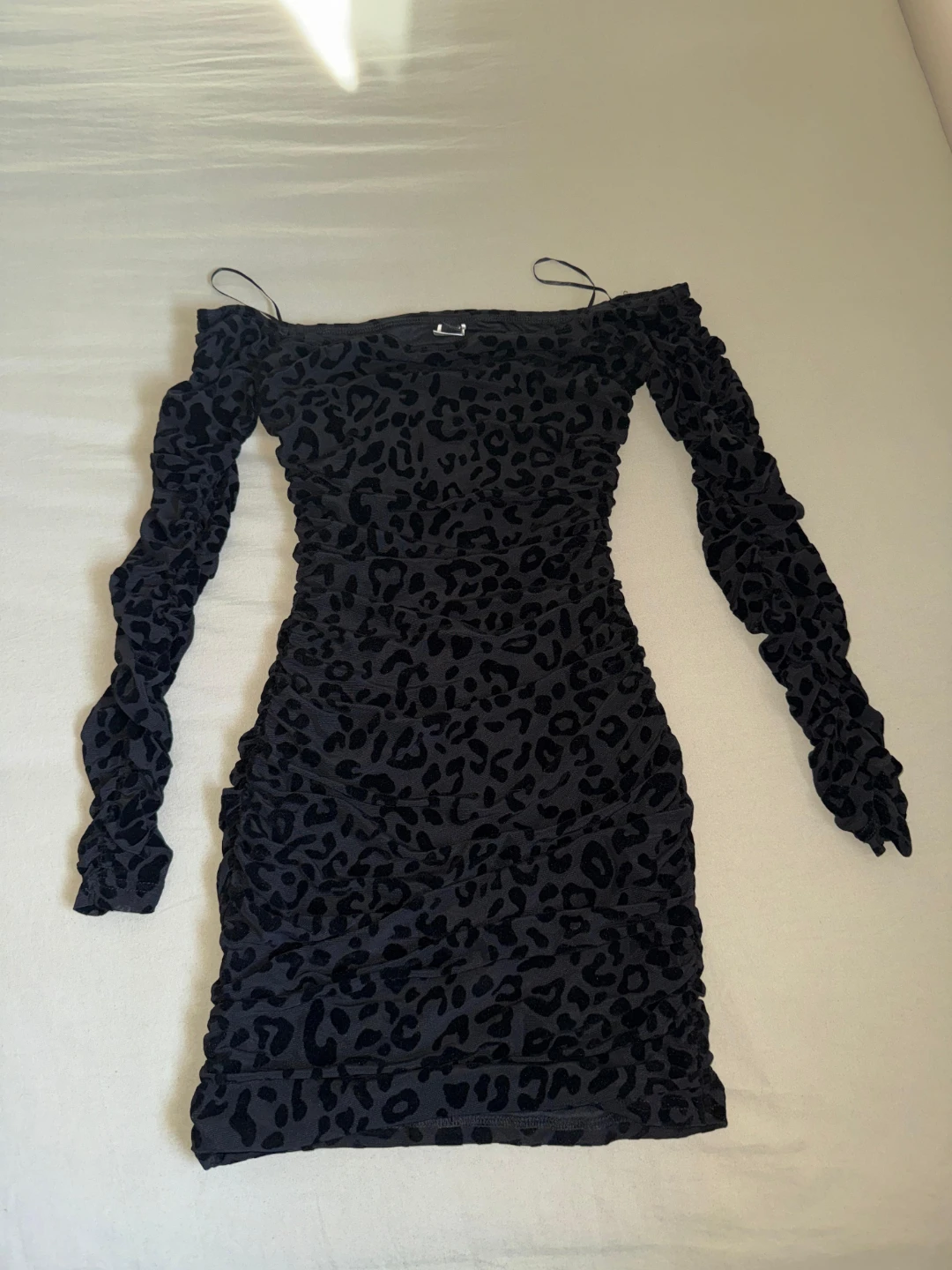 Black Leopard Print Mini Dress - photo 2