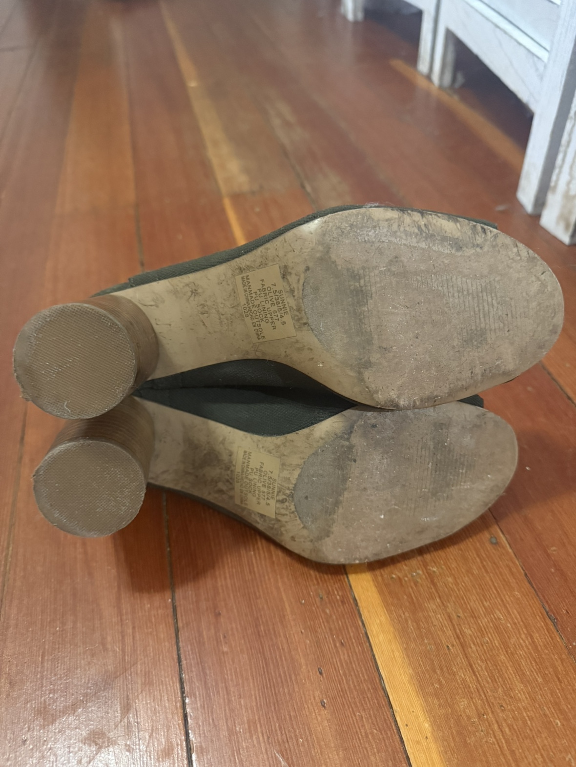 Steve Madden Olive Green Peep-Toe Booties - photo 4