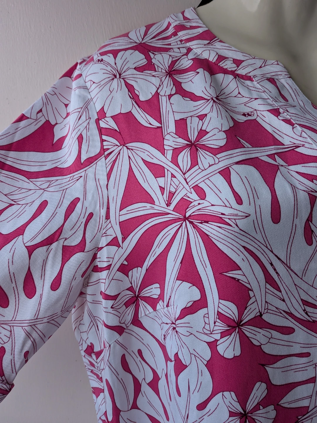 Olsen Women's Pink Floral Tunic Shirt New with tag MEDIUM - photo 3