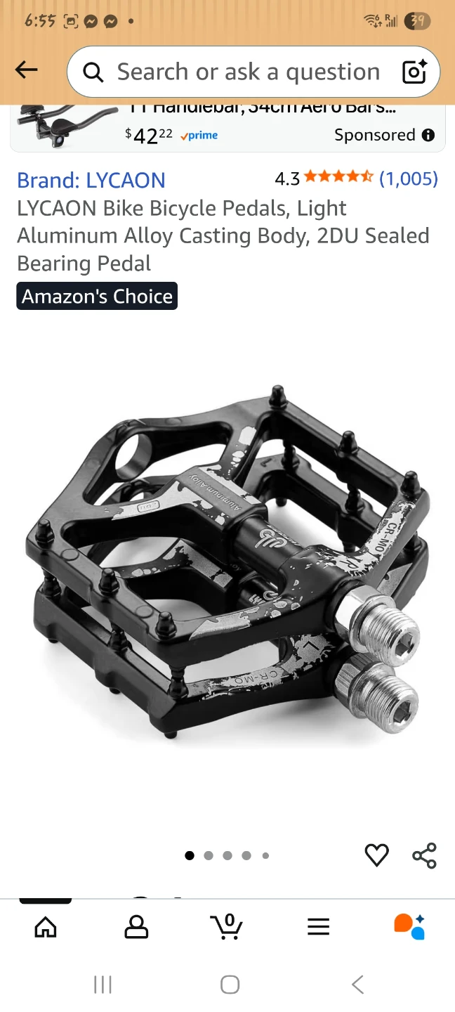 LYCAON Bike Bicycle Pedals - Lightweight
