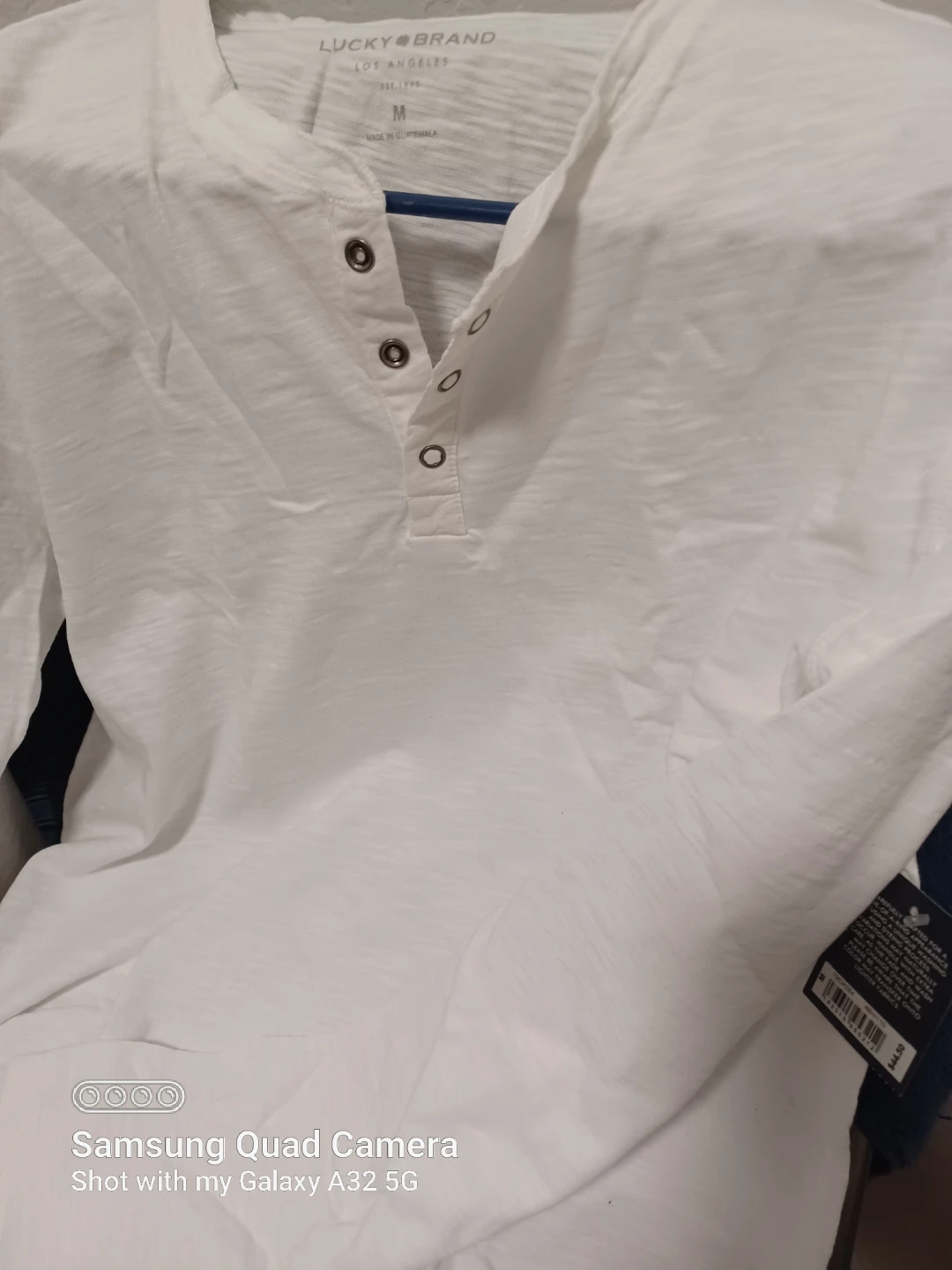 Lucky Brand White Henley - Size M 🥕