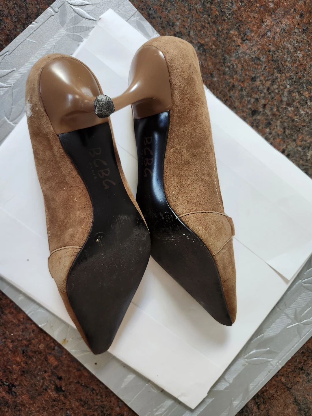 BCBG Brown Suede Heels - photo 3