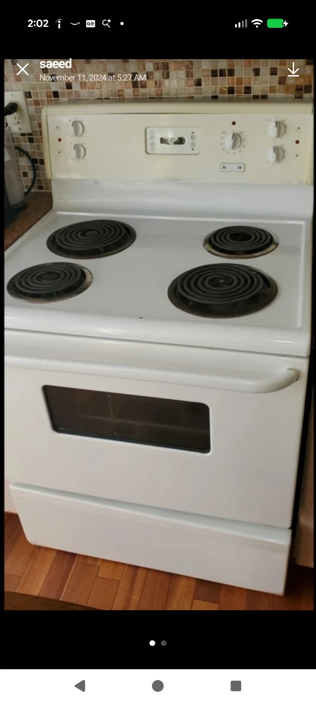 White Electric Coil Top Stove with Oven