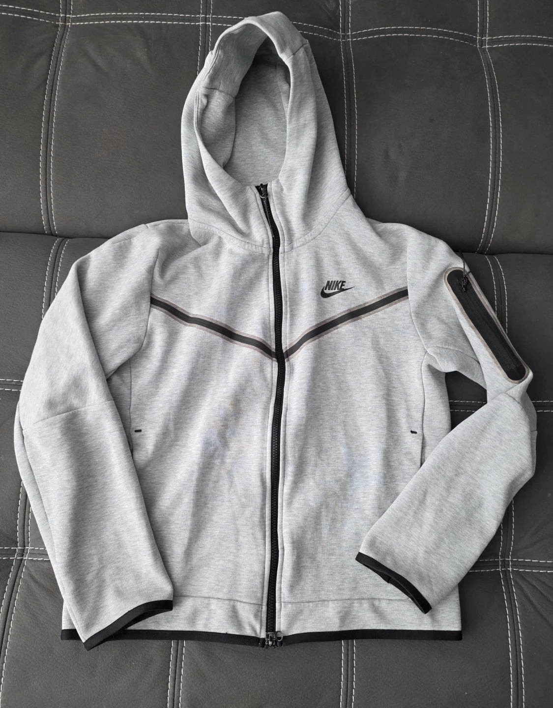 Nike Tech Fleece Hoodie - Grey, Size L