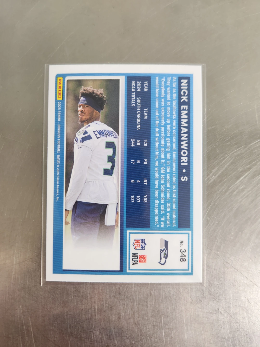 2023 Panini Donruss Football Nick Emmanwori Rated Rookie Card - photo 2