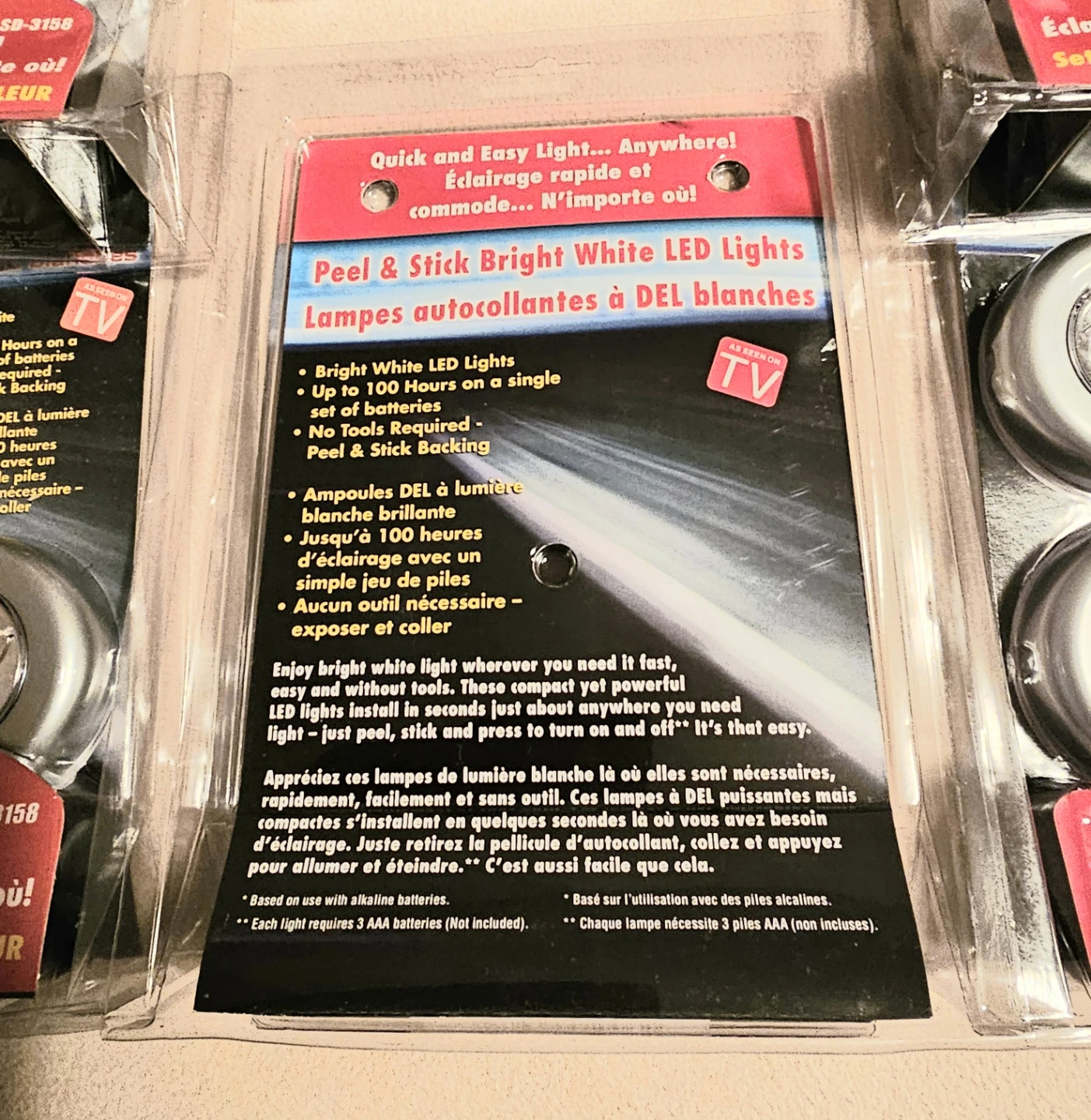 NEW! Stick & Click Bright White LED Lights $4 - photo 2