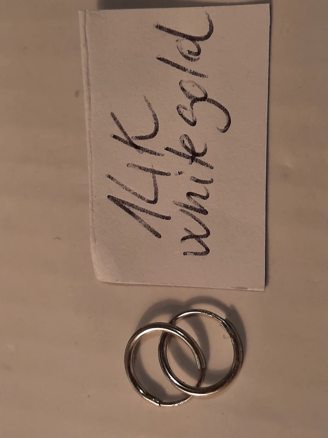 14kt White Gold Hoop Earrings