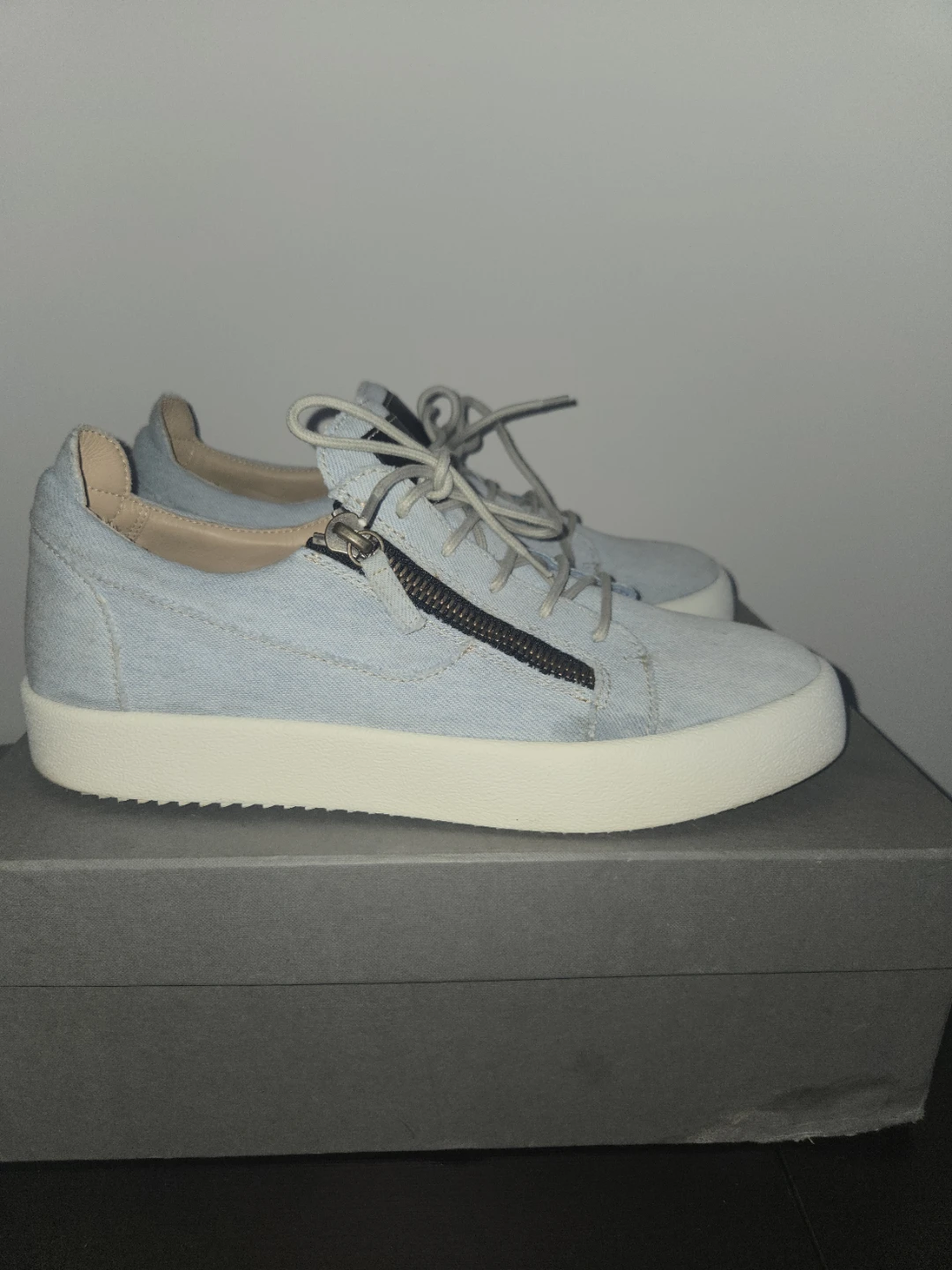 Giuseppe Zanotti Denim Sneakers, Size 45