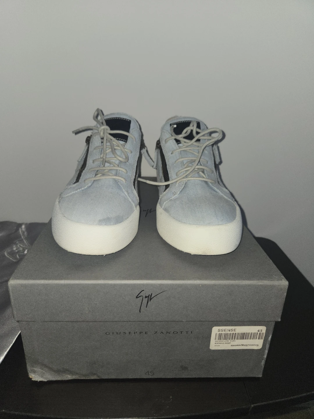 Giuseppe Zanotti Denim Sneakers, Size 45 - photo 2