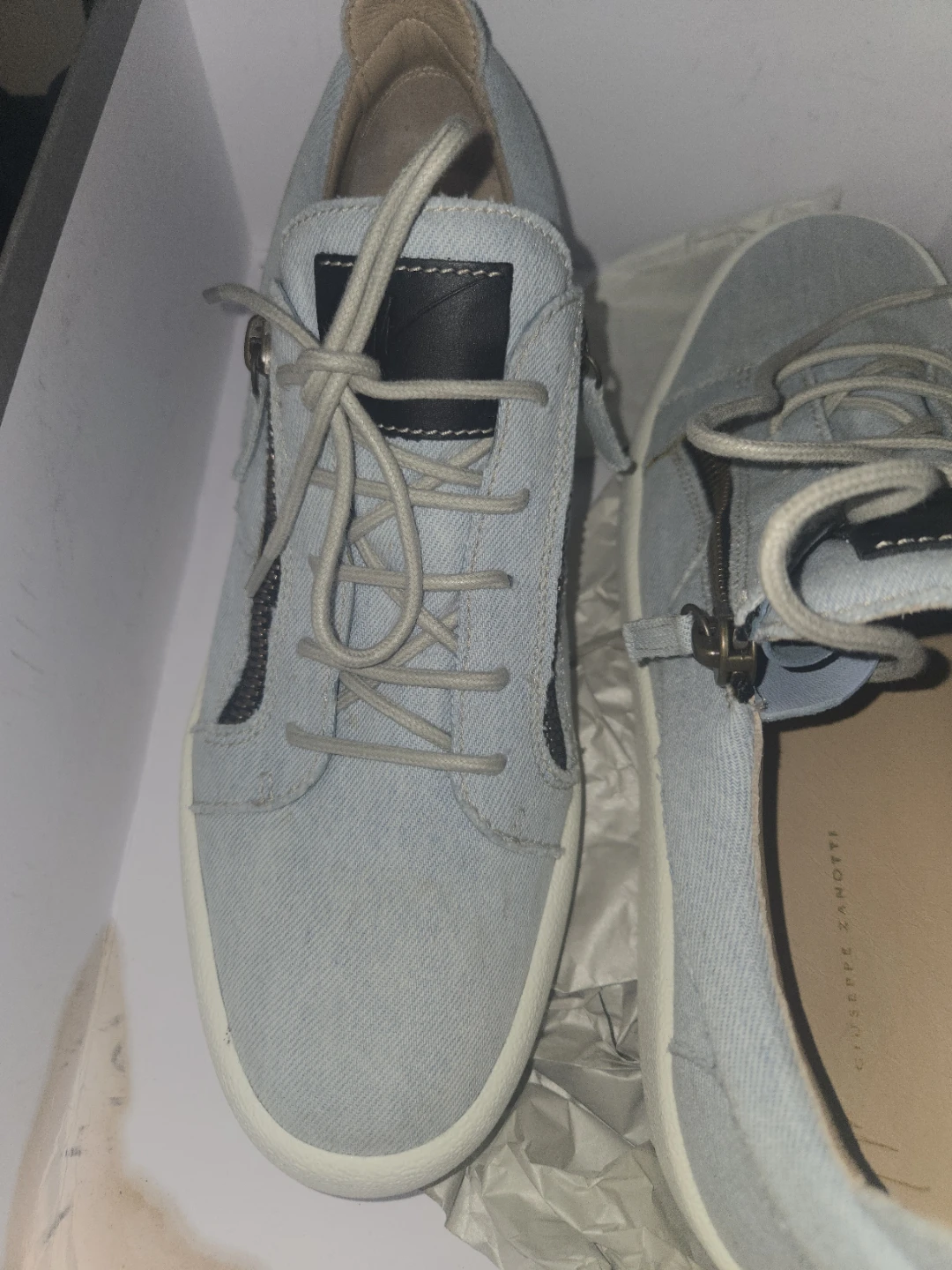 Giuseppe Zanotti Denim Sneakers, Size 45 - photo 4