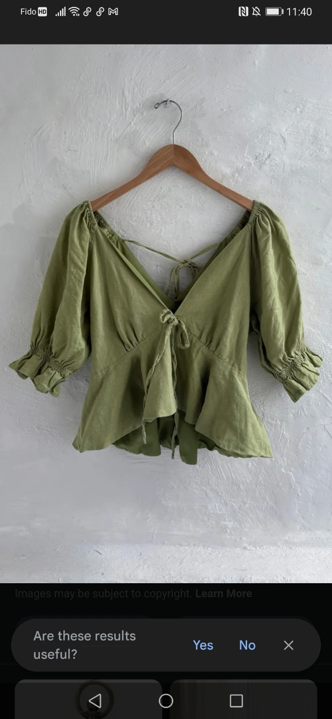 7 For All Mankind Green Blouse - Size M - photo 2