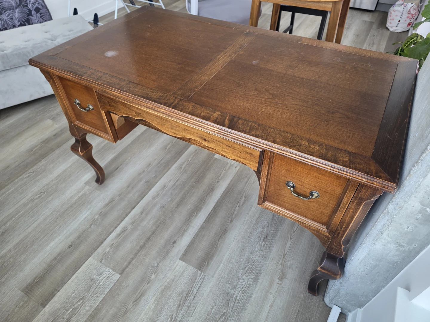 Antique Wood Writing Desk - photo 2