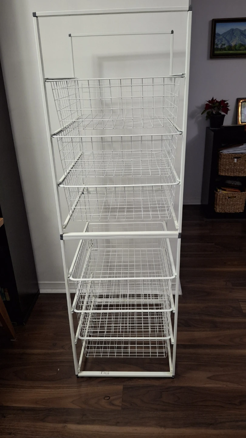 IKEA Jonaxel White Wire Basket Storage - photo 3