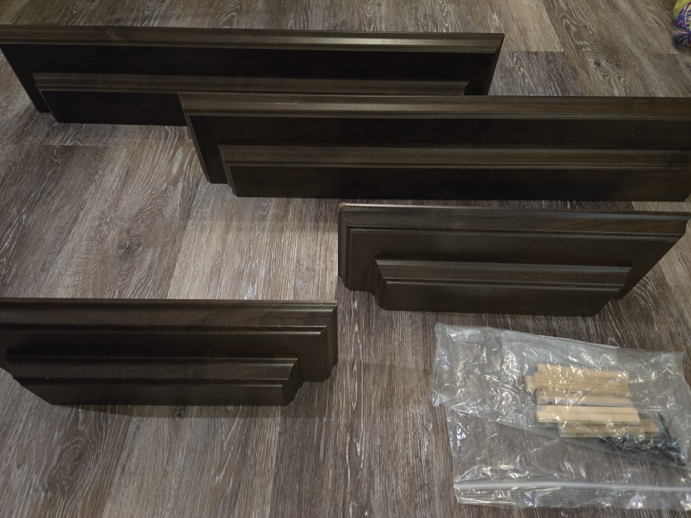 Dark Brown Wooden Wall Floating Shelves (Set of 4) - photo 3