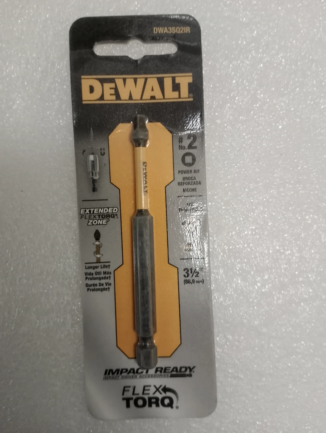 BNIB!!! DEWALT #2 Power Bit 3 1/2 inch DWA3SQ2IR