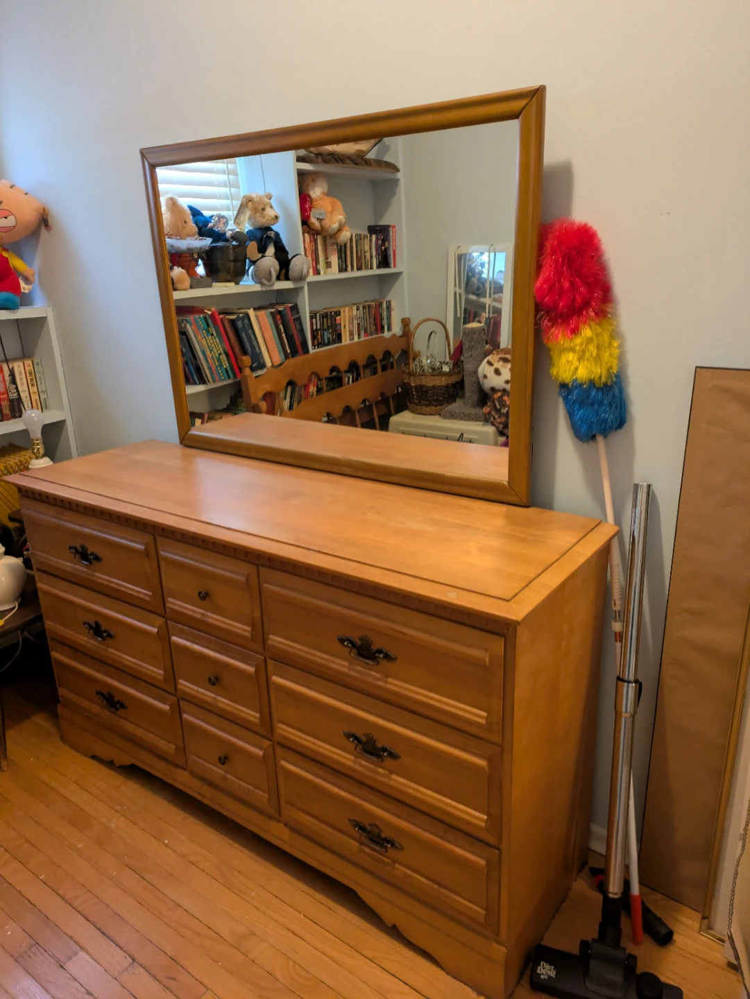 Wooden Dresser with Mirror - photo 2