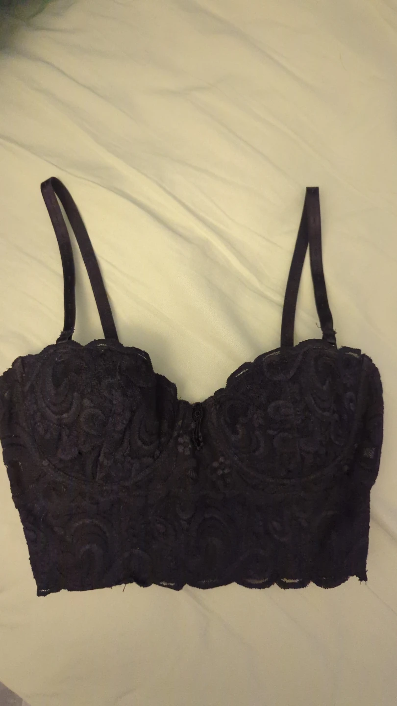 Black Lace Bustier Top