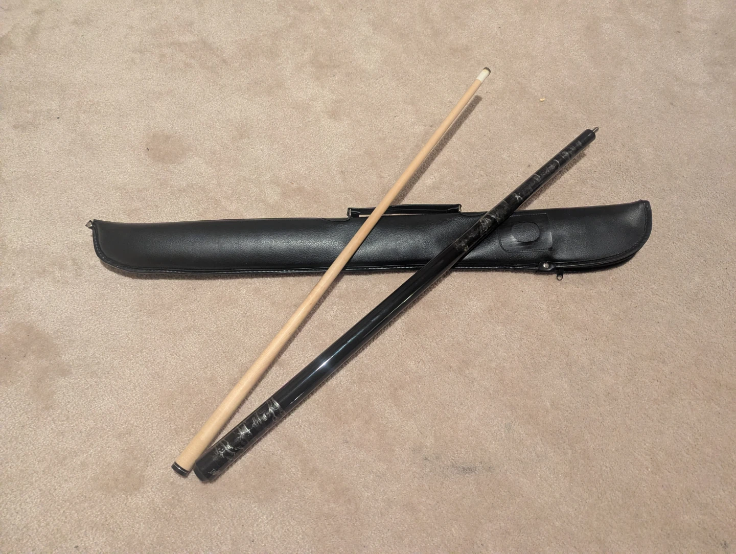 Used Pool Cue with Case